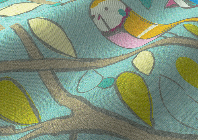 Tweety, Duckegg - Twist&Fit Roman Blind - Image 4